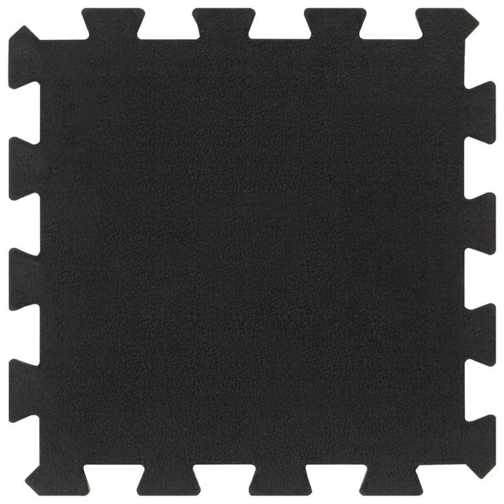 gulvmåtter 9 stk. 30x30 cm 16 mm gummi sort