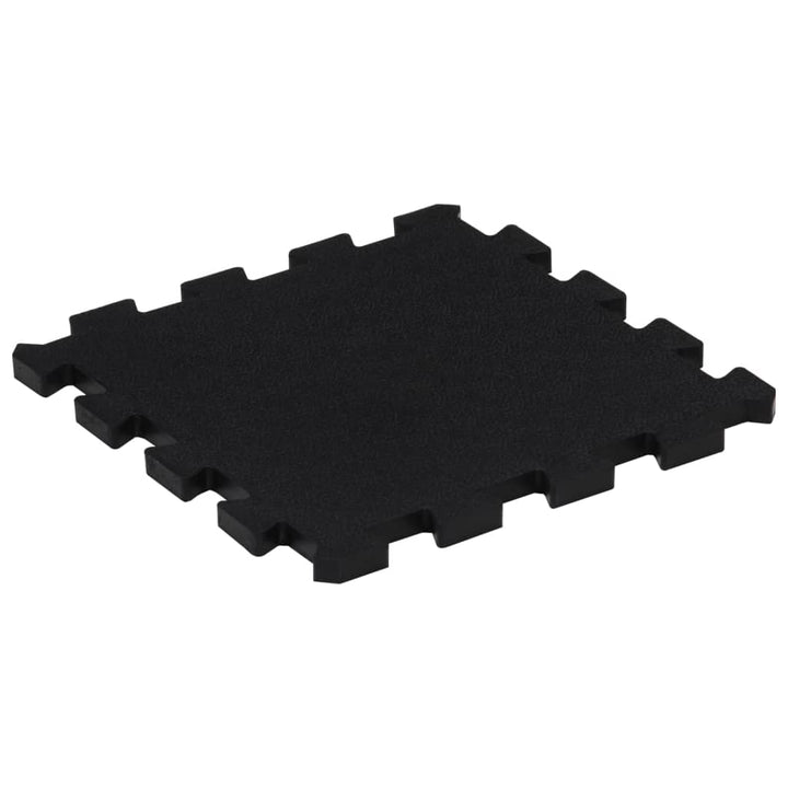 gulvmåtter 9 stk. 30x30 cm 16 mm gummi sort