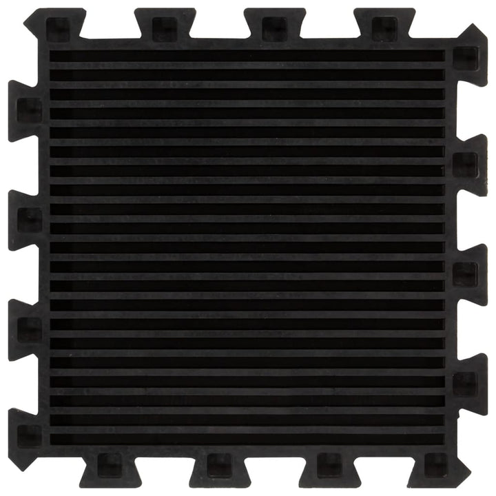 gulvmåtter 9 stk. 30x30 cm 16 mm gummi sort