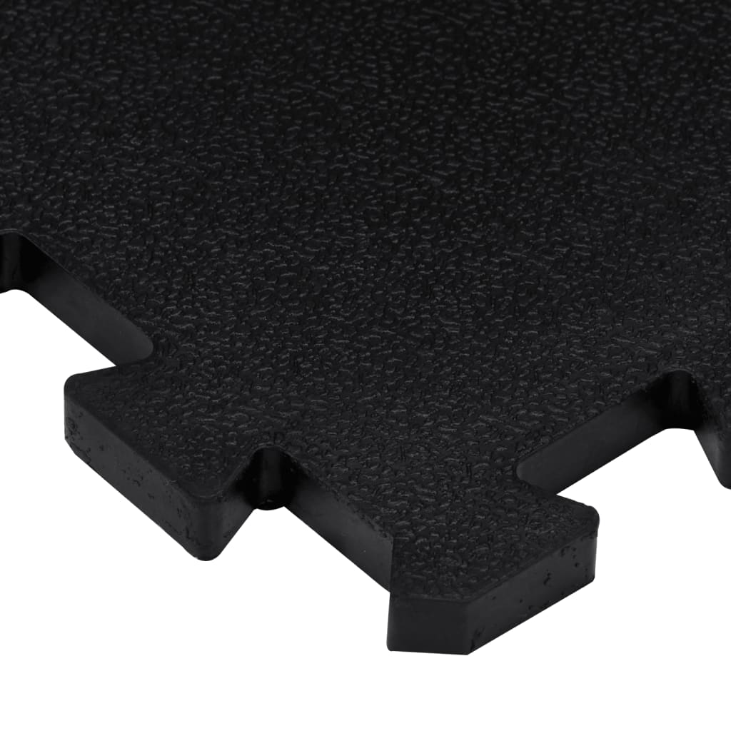 gulvmåtter 9 stk. 30x30 cm 16 mm gummi sort