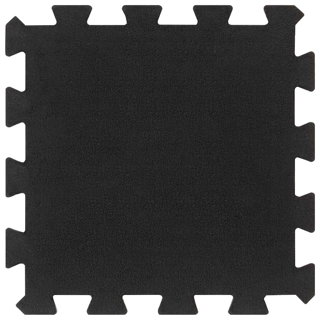 gulvmåtter 16 stk. 30x30 cm 16 mm gummi sort