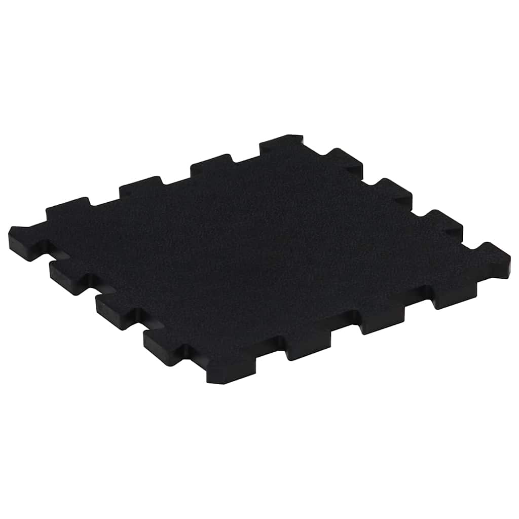 gulvmåtter 16 stk. 30x30 cm 16 mm gummi sort