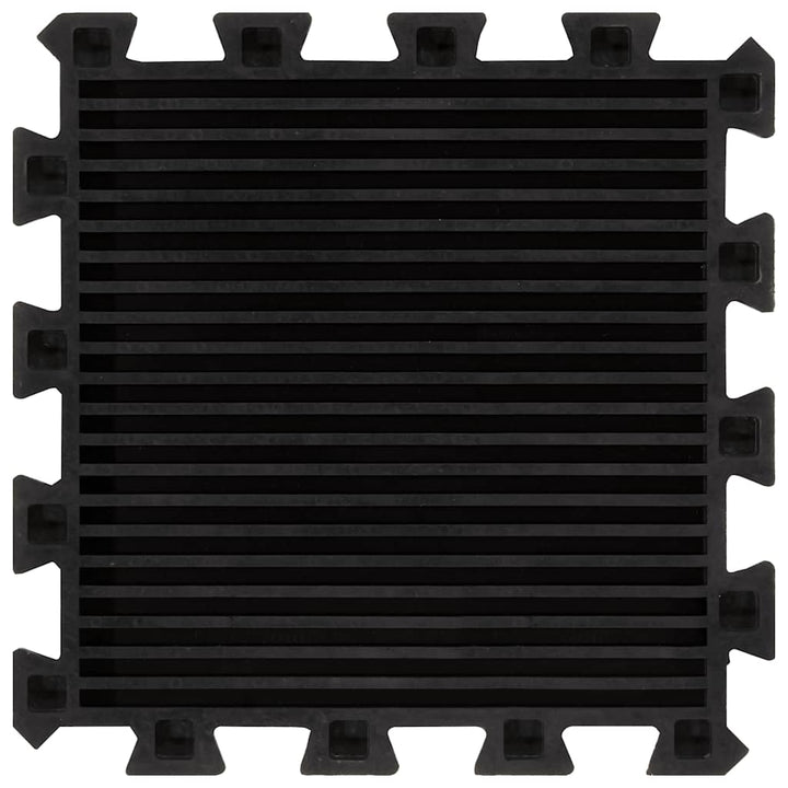 gulvmåtter 16 stk. 30x30 cm 16 mm gummi sort