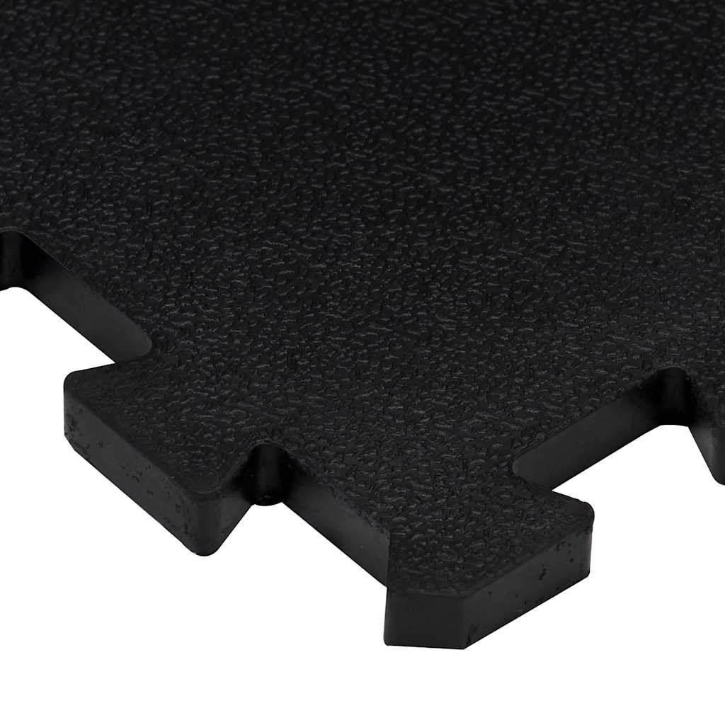 gulvmåtter 16 stk. 30x30 cm 16 mm gummi sort