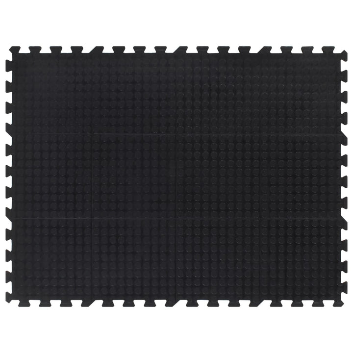 gulvmåtte 90x120 cm 12 mm gummi sort