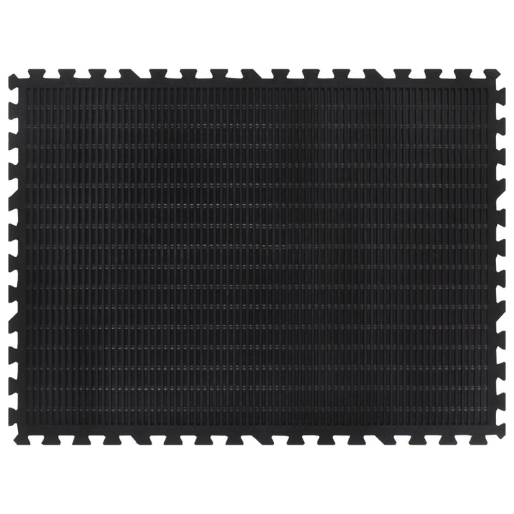 gulvmåtte 90x120 cm 12 mm gummi sort