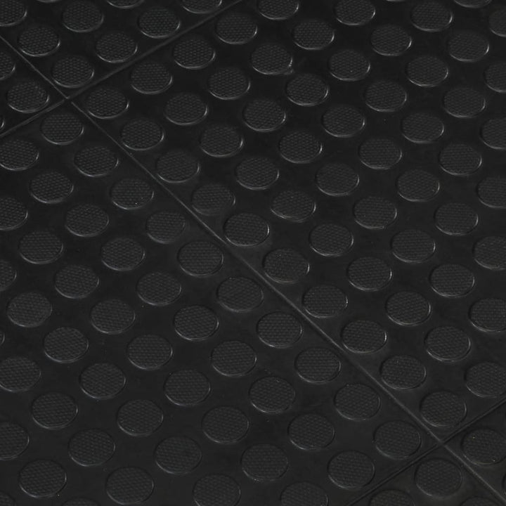 gulvmåtte 90x120 cm 12 mm gummi sort