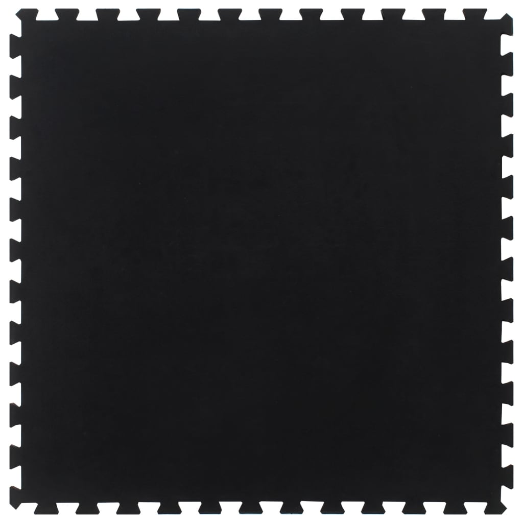 gulvmåtte 100x100 cm 12 mm gummi sort