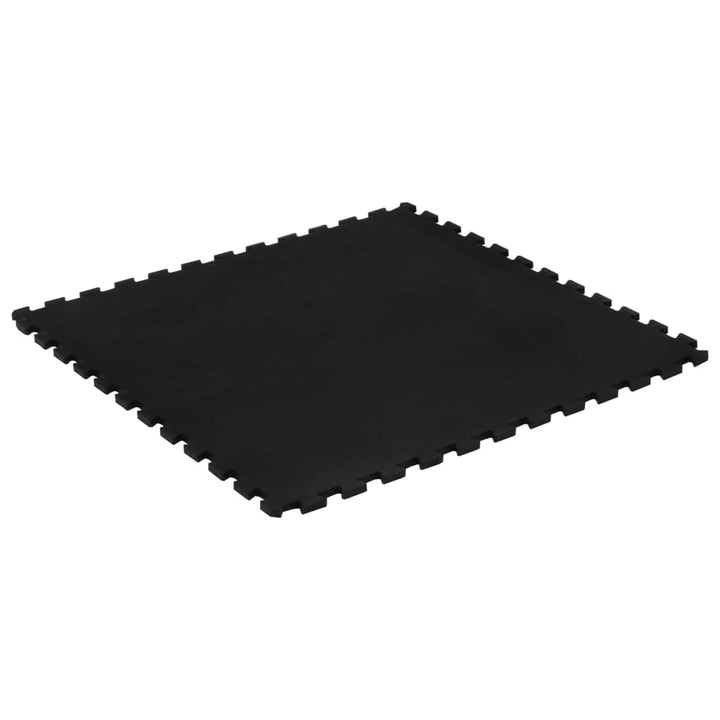 gulvmåtte 100x100 cm 12 mm gummi sort