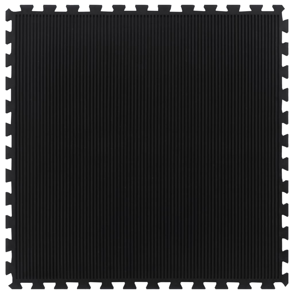 gulvmåtte 100x100 cm 12 mm gummi sort