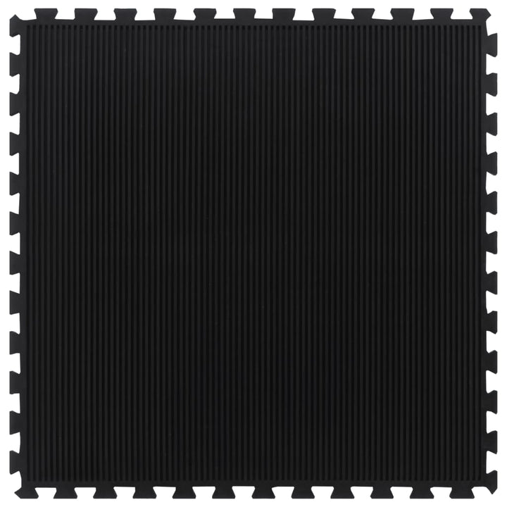 gulvmåtte 100x100 cm 12 mm gummi sort