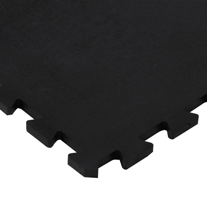 gulvmåtte 100x100 cm 12 mm gummi sort