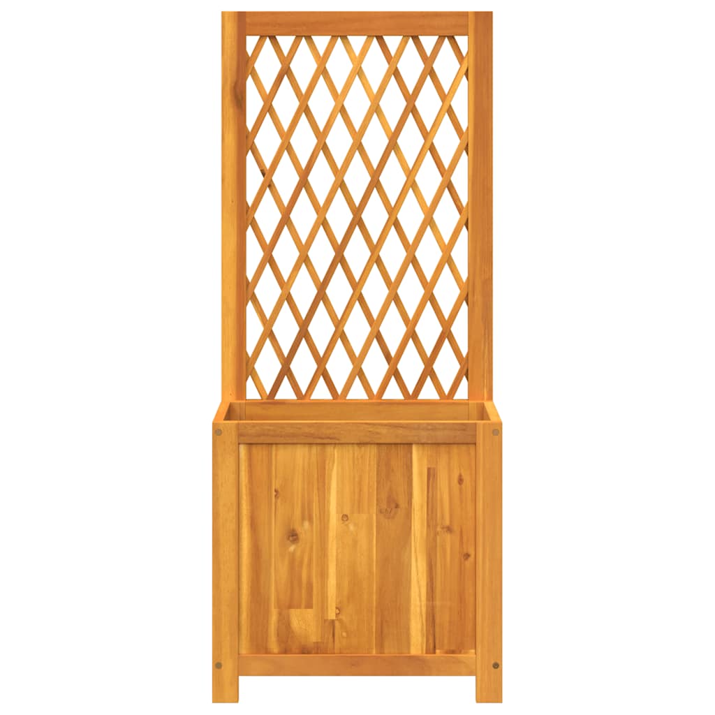 plantekasse med espalier 55x29,5x132 cm massivt akacietræ