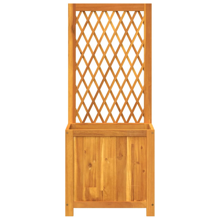 plantekasse med espalier 55x29,5x132 cm massivt akacietræ