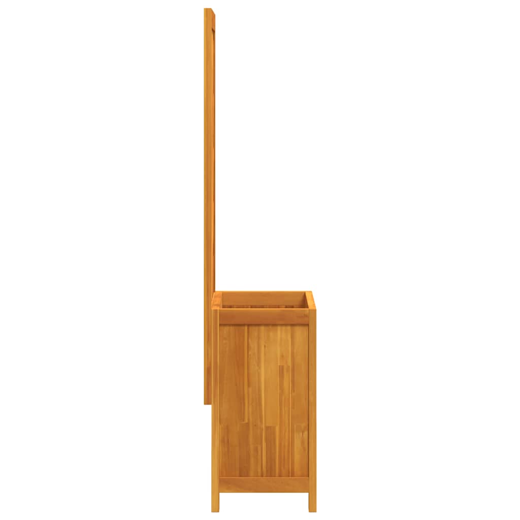 plantekasse med espalier 55x29,5x132 cm massivt akacietræ