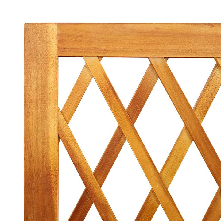 plantekasse med espalier 55x29,5x132 cm massivt akacietræ
