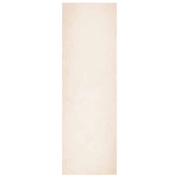 gulvtæppe HUARTE 80x250 cm kort luv og vaskbart beige