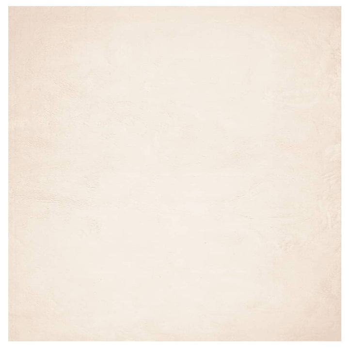gulvtæppe HUARTE 120x120 cm kort luv og vaskbart beige