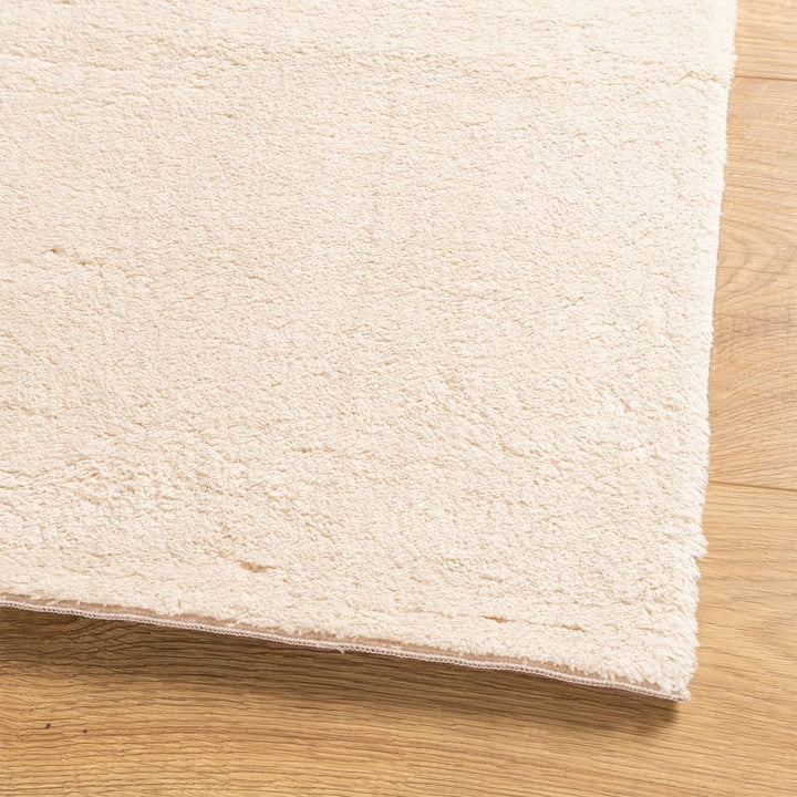 gulvtæppe HUARTE 120x170 cm kort luv og vaskbart beige