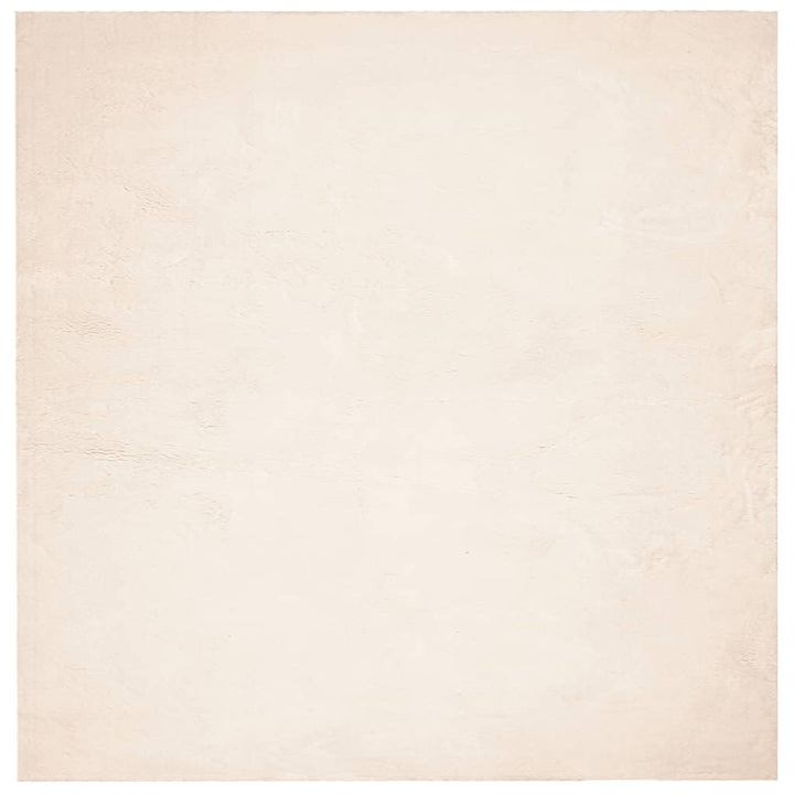 gulvtæppe HUARTE 200x200 cm kort luv og vaskbart beige