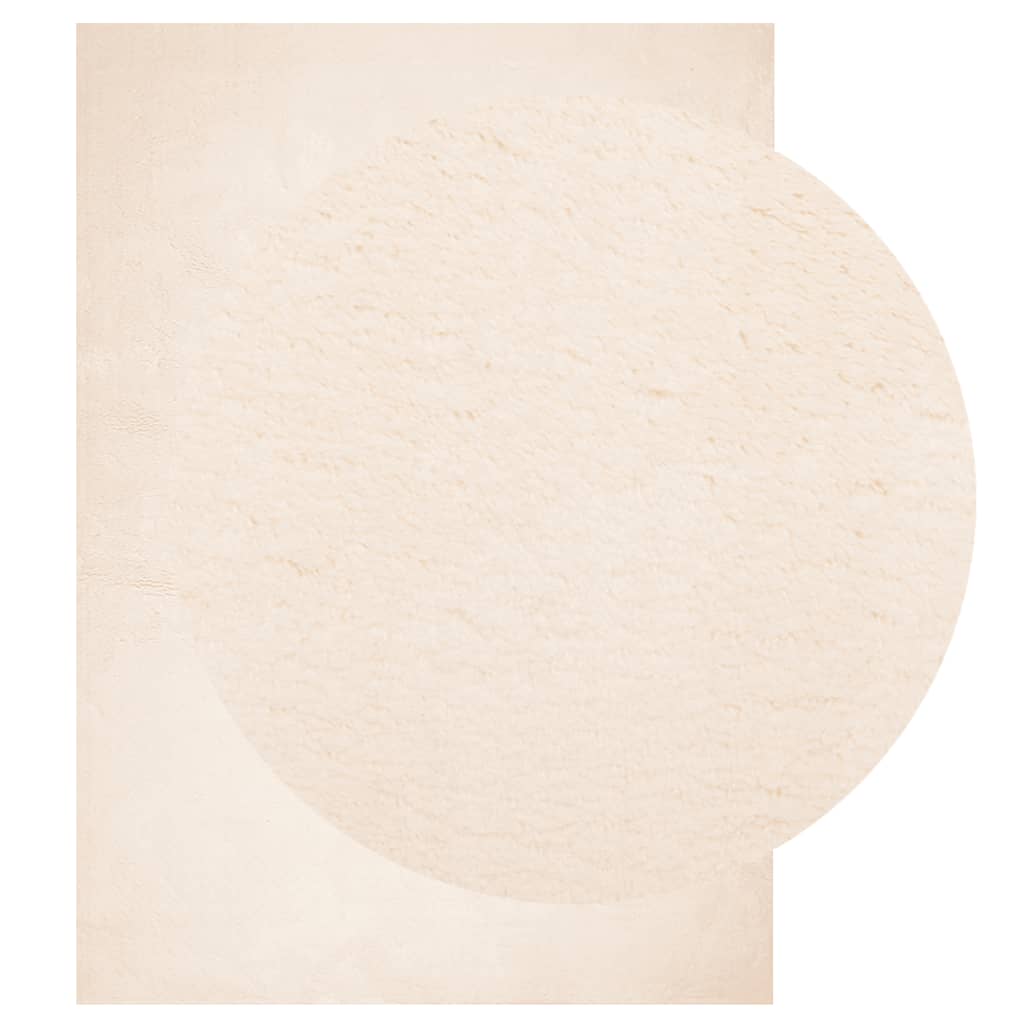 gulvtæppe HUARTE 240x340 cm kort luv og vaskbart beige