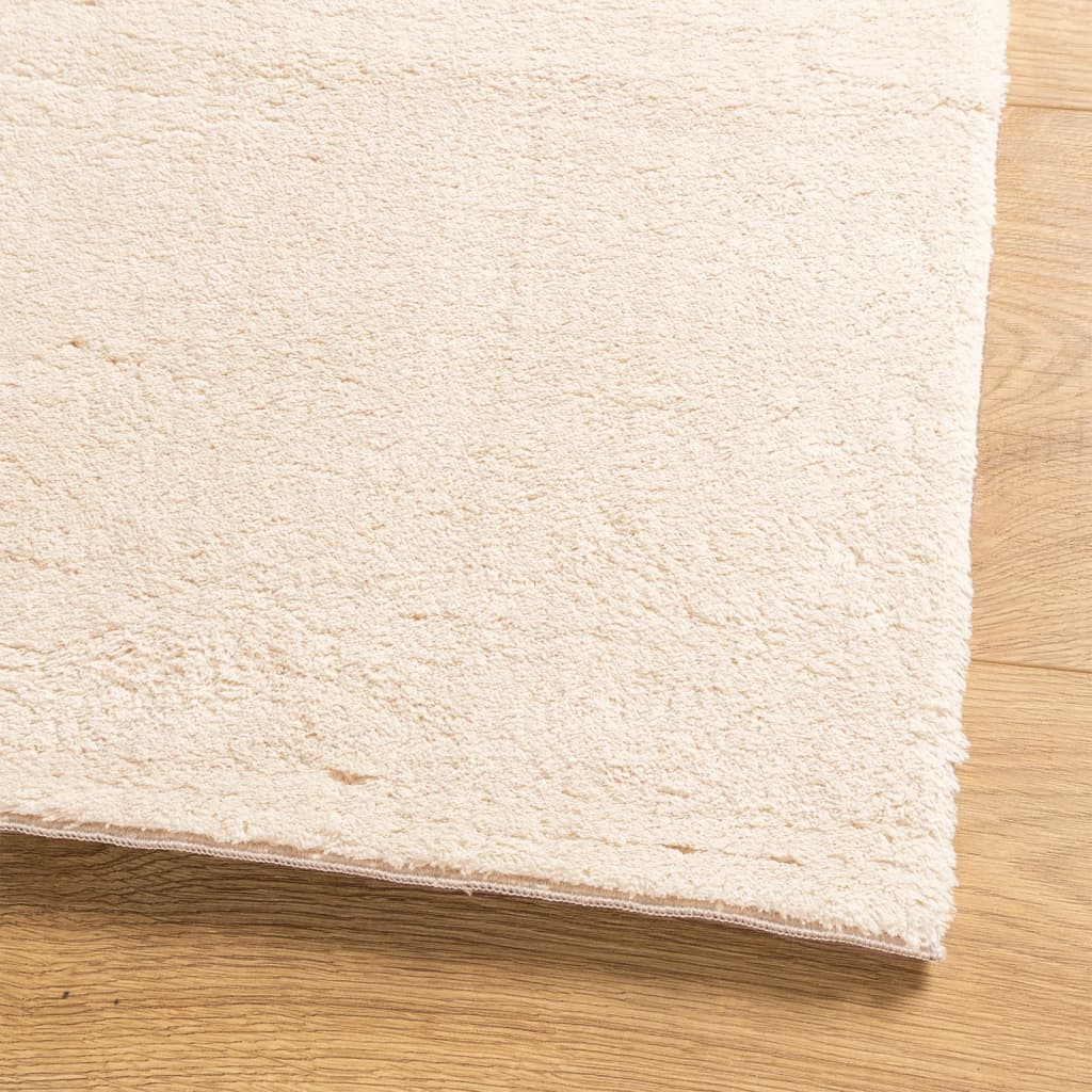 gulvtæppe HUARTE 240x340 cm kort luv og vaskbart beige