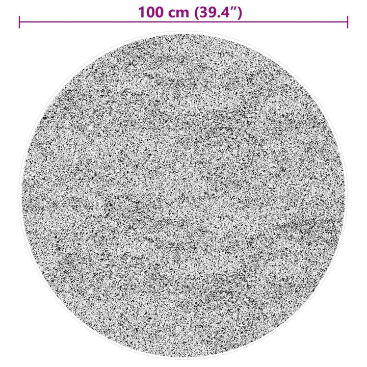 gulvtæppe HUARTE Ø 100 cm kort luv og vaskbart beige
