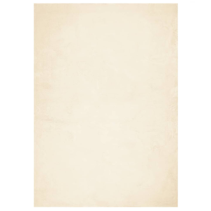 gulvtæppe HUARTE 160x230 cm kort luv og vaskbart cremefarvet