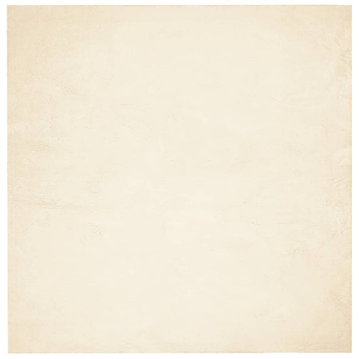 gulvtæppe HUARTE 200x200 cm kort luv og vaskbart cremefarvet