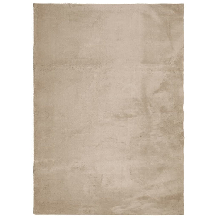 gulvtæppe HUARTE 200x280 cm kort luv og vaskbart sandfarvet