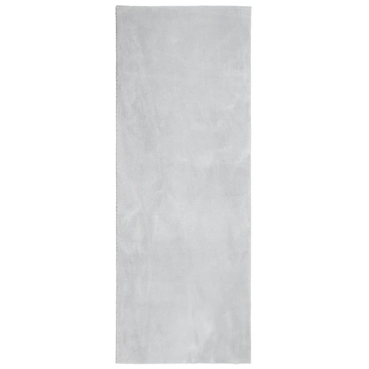 gulvtæppe HUARTE 80x200 cm kort luv og vaskbart grå