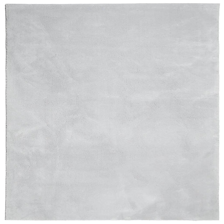 gulvtæppe HUARTE 120x120 cm kort luv og vaskbart grå