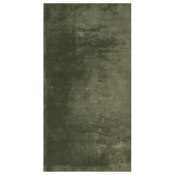gulvtæppe HUARTE 80x150 cm kort luv og vaskbart skovgrøn