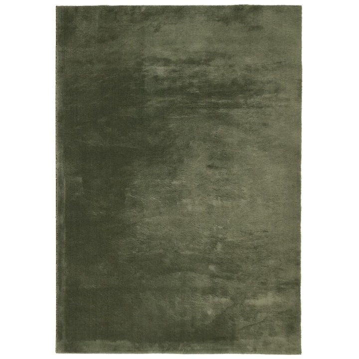 gulvtæppe HUARTE 160x230 cm kort luv og vaskbart skovgrøn
