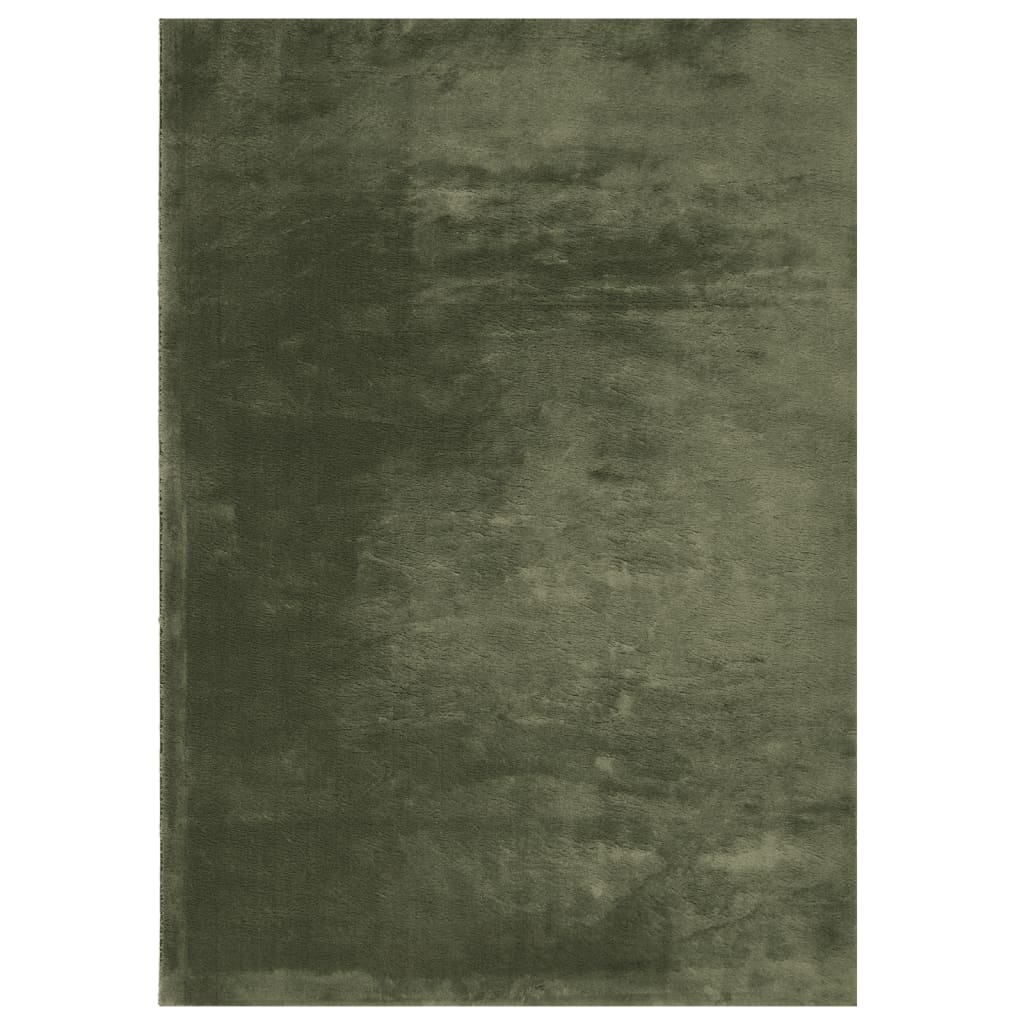 gulvtæppe HUARTE 240x340 cm kort luv og vaskbart skovgrøn