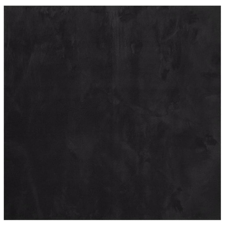 gulvtæppe HUARTE 200x200 cm kort luv og vaskbart sort