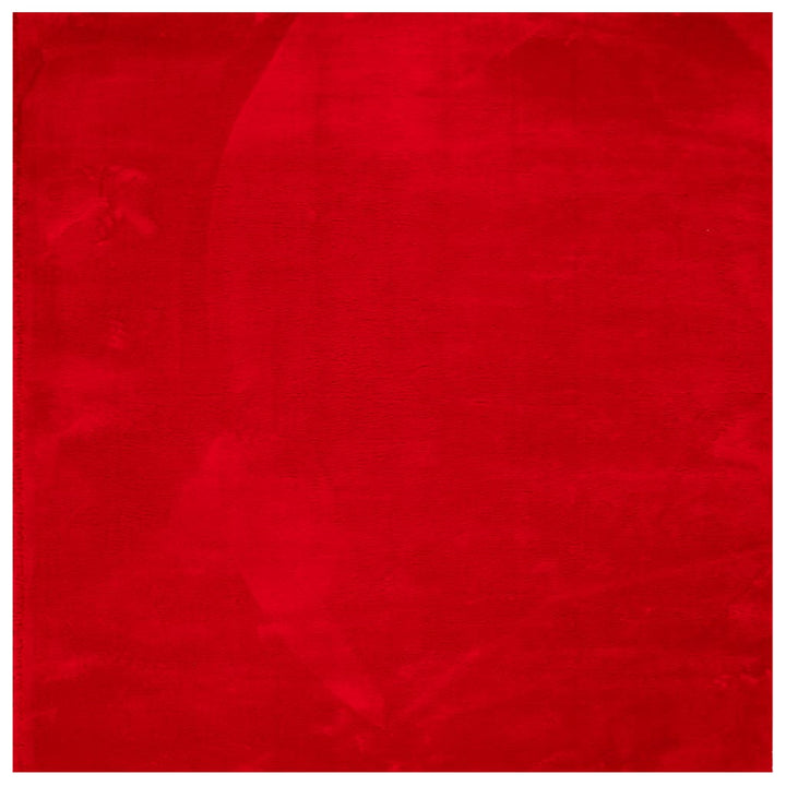 gulvtæppe HUARTE 160x160 cm kort luv og vaskbart rød