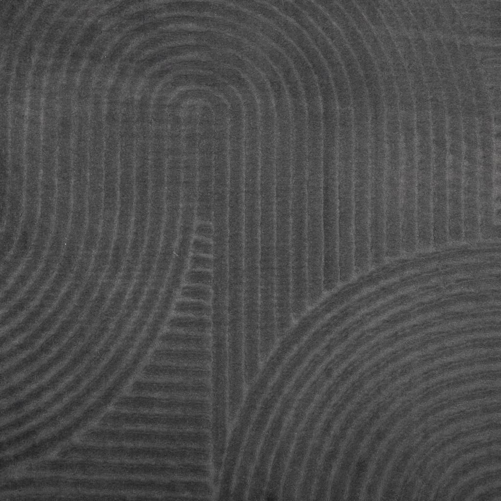 gulvtæppe IZA 160x230 cm kort luv skandinavisk look antracitgrå
