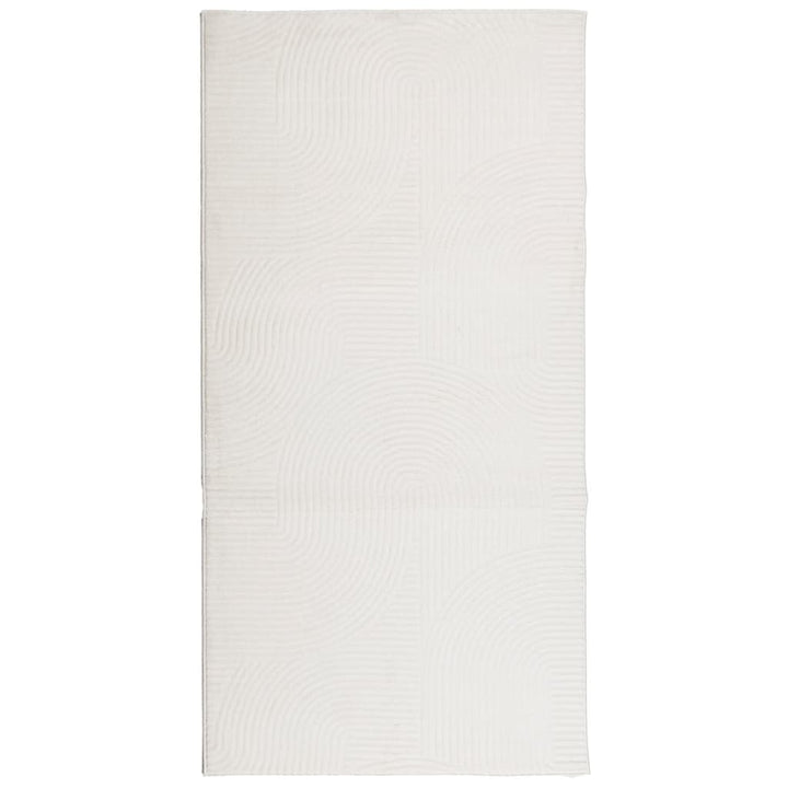 gulvtæppe IZA 100x200 cm kort luv skandinavisk look cremefarvet