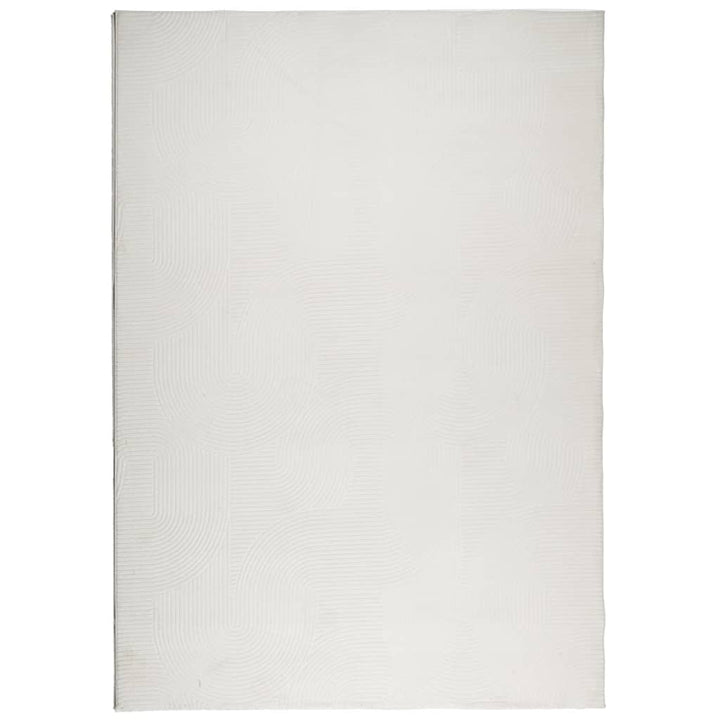 gulvtæppe IZA 120x170 cm kort luv skandinavisk look cremefarvet