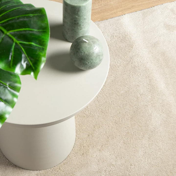 gulvtæppe OVIEDO 120x120 cm kort luv beige