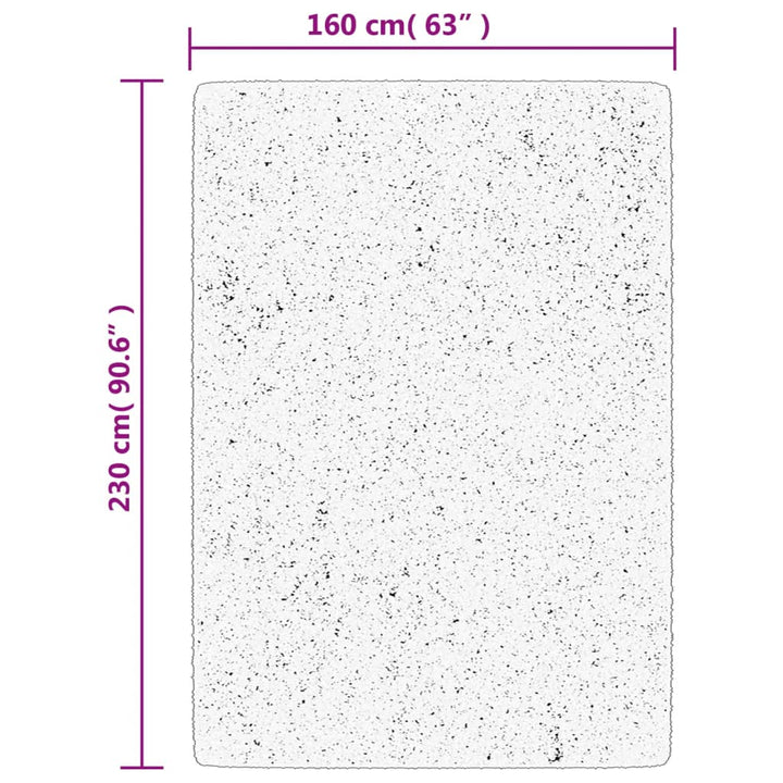 gulvtæppe OVIEDO 160x230 cm kort luv beige
