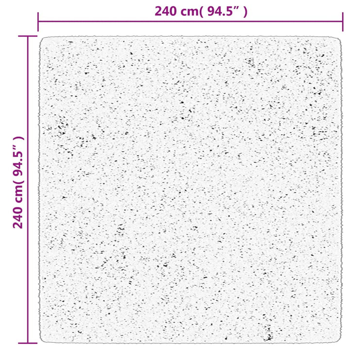 gulvtæppe OVIEDO 240x240 cm kort luv beige