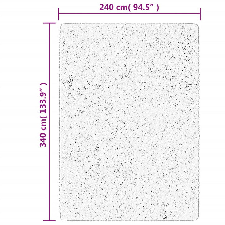gulvtæppe OVIEDO 240x340 cm kort luv beige