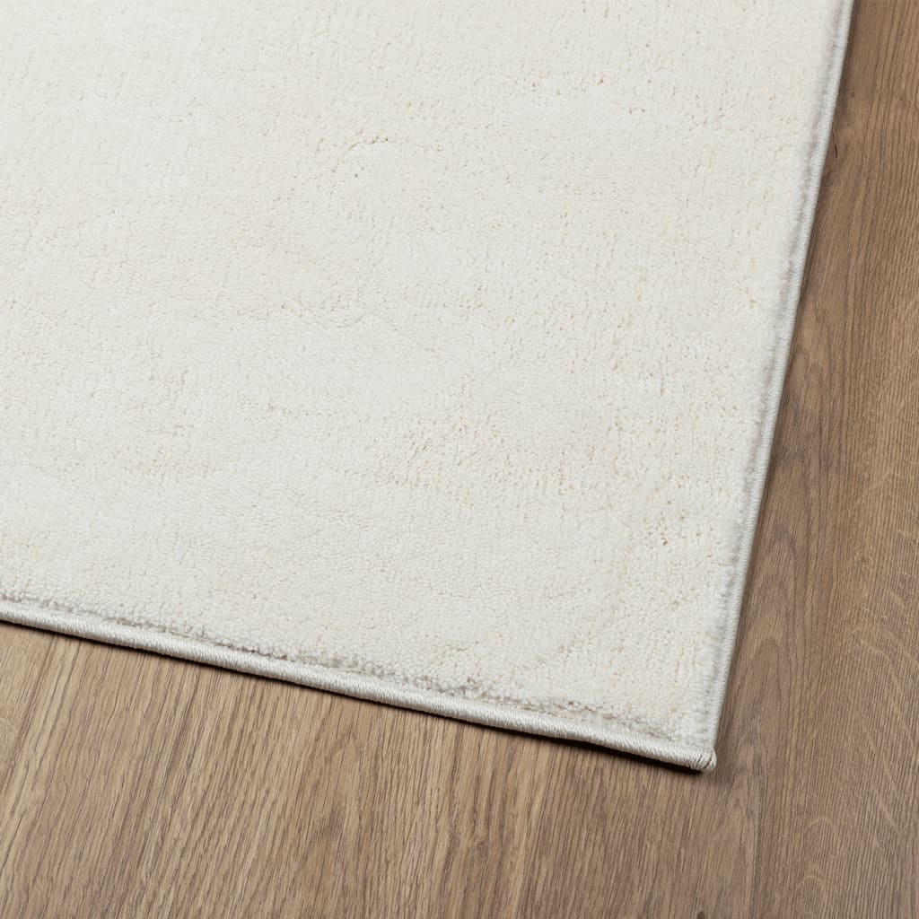 gulvtæppe OVIEDO 240x340 cm kort luv cremefarvet