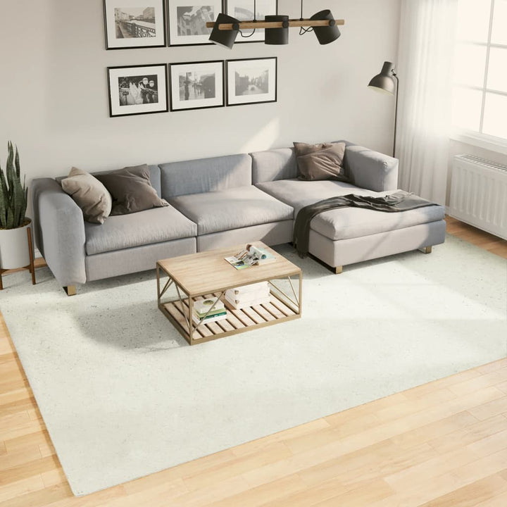 gulvtæppe OVIEDO 240x340 cm kort luv cremefarvet