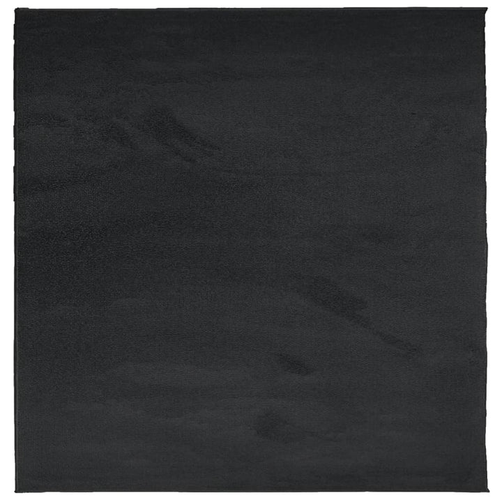 gulvtæppe OVIEDO 120x120 cm kort luv sort