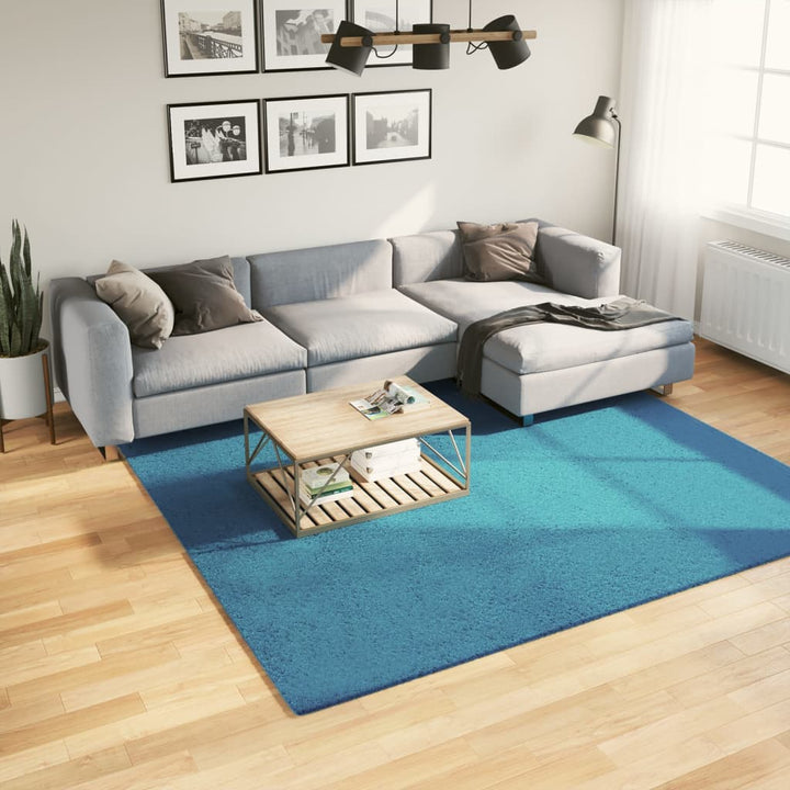 gulvtæppe OVIEDO 240x240 cm kort luv turkis