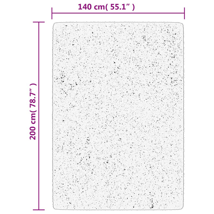 gulvtæppe ISTAN 140x200 cm lang luv skinnende look antracitgrå