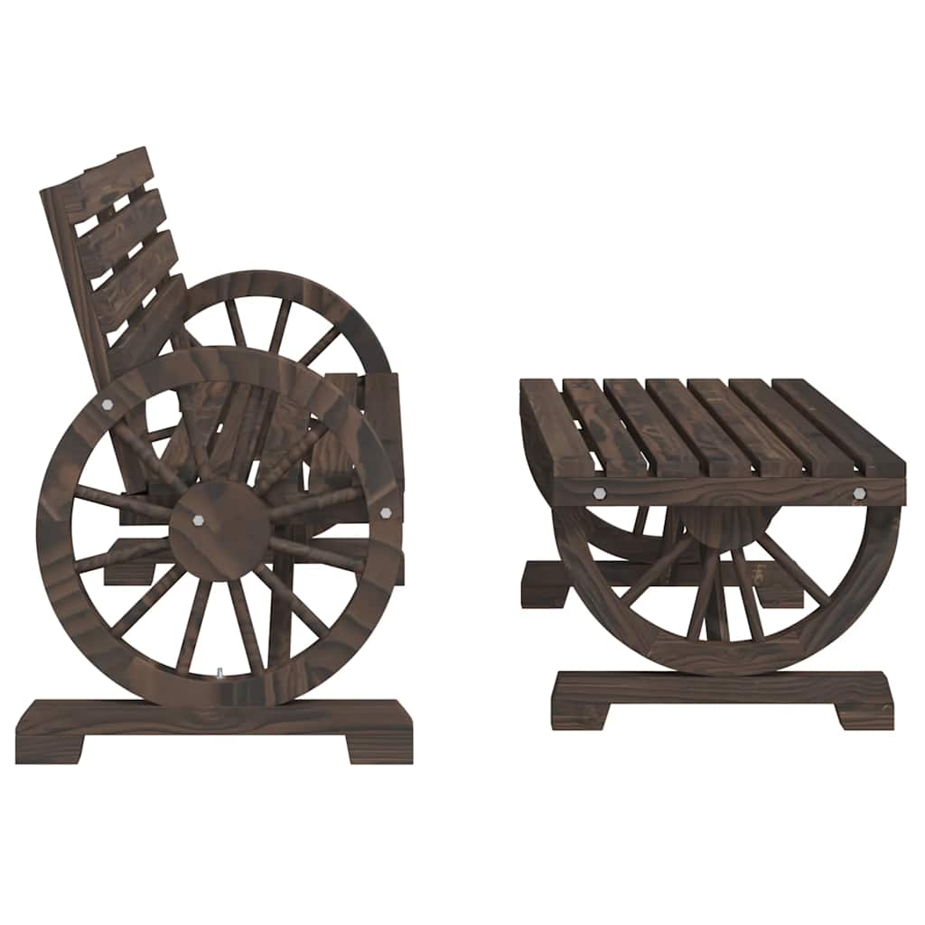 loungesæt til haven 4 dele massivt grantræ